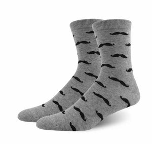 lolliesocks MOUSTACHE GREY